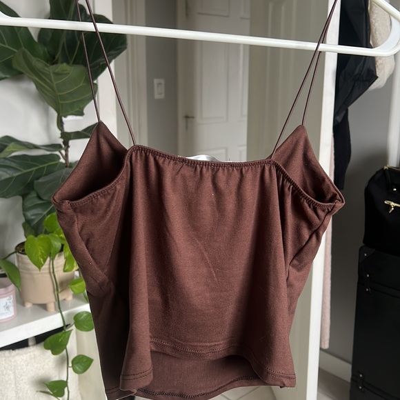 CHOCOLATE CROP TOP - Picture 3 of 5